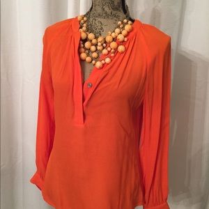 Banana Republic orange blouse sz Small